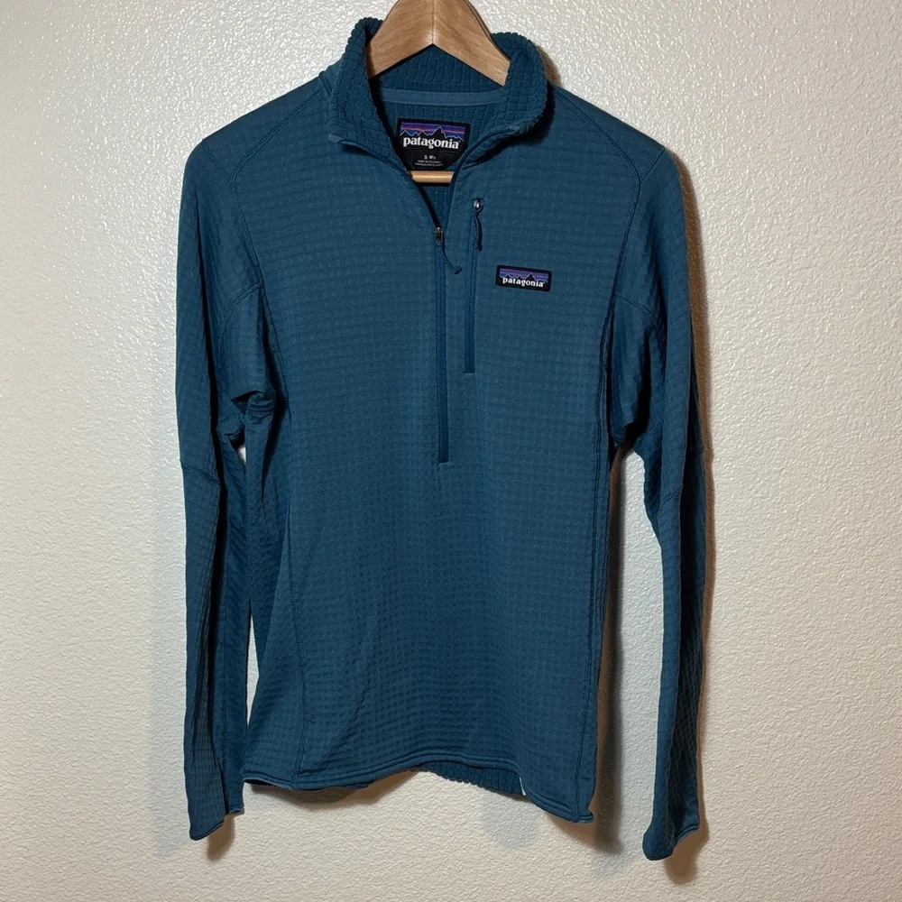 Patagonia Turquoise R1 Pullover Fleece Half Zip Size Small | gorpcore | outdoor - Picture 1 of 7